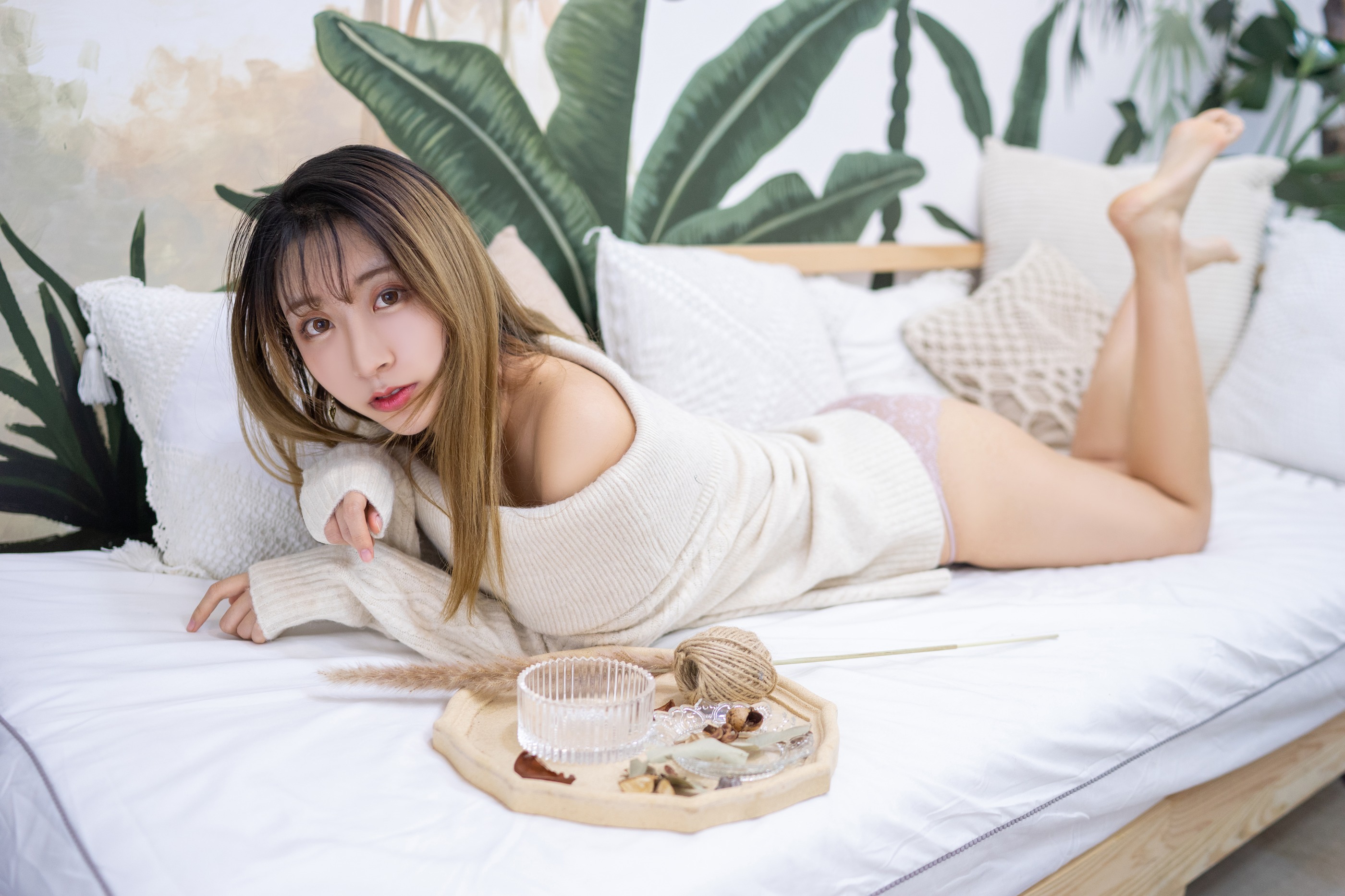 图片[1]-黑川 – NO.032 年上彼女-白色毛衣[12P]-XikXak